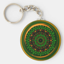 Orange grünes Keychain Schlüsselband