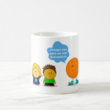 Orange Sie froher Becher Teetasse