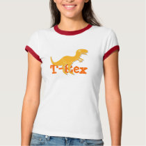Orange T-Rex Cartoon-Dinonamenst-shirt