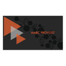 Orangee und graue Visitenkarte