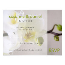 Orchidée blanc • Carte-réponse au mariage Invitations