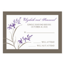Orchidee, die Save the Date Karten Wedding ist Visitenkarte