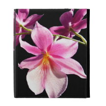 Orchidée rose étui iPad folio