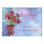 Orchidées et fête d'anniversaire d'aquarelle faire-part personnalisables