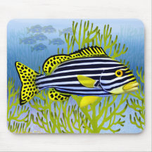 Orientalische Sweetlips Riff-Fische Mousepad