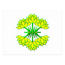 Ornament Blumen flowers Postkarte