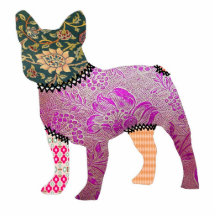 Ornement d'animal familier de patchwork de bouledo découpage en acrylique