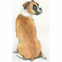 Ornement d'art de chien "de boxeur timide" découpage en acrylique