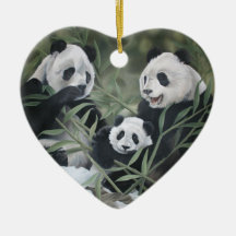 Ornement de famille de panda