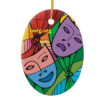 Ornement de symbole de théâtre de tragédie et de c ornements