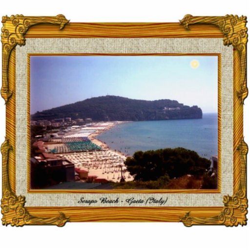 Ornement de vue de plage de Gaeta Photo En Découpe