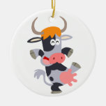 Ornement mignon de vache à bande dessinée de danse ornements