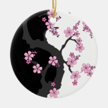 Ornement noir et blanc de Sakura