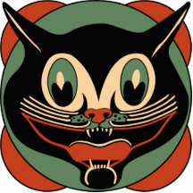Ornement vintage de chat de Halloween d'art déco d Découpage En Acrylique