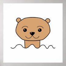 Otter im Wasser Posterdrucke