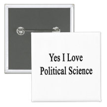 Oui j'aime la science politique pin's avec agrafe