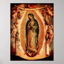 OuOur Dame von Guadalupe und von Engeln Plakate
