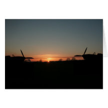 ouragan de coucher du soleil carte de vœux