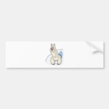 ours blanc poussant hors de la neige adhésifs pour voiture