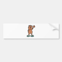 ours de ondulation mignon dans des baskets autocollants pour voiture