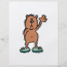 ours de ondulation mignon dans des baskets prospectus personnalisés