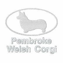 Ovaler gesticktes Hemd Pembroke-Walisers Corgi (du Besticktes Poloshirt