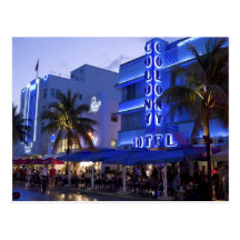 Ozean-Antrieb, Südstrand, Miami Beach, 2 Postkarte