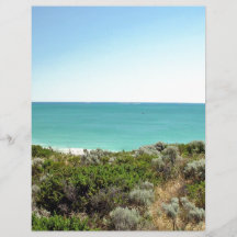 Ozeanlandschaft mit Dünen und scheuern sich Flyerdruck
