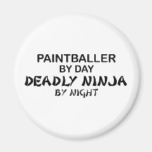 Paintballer tödliches Ninja bis zum Nacht Kühlschrankmagnete