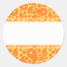 Paisley orange autocollants