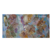 Paix, collage floral modèle pour photocarte