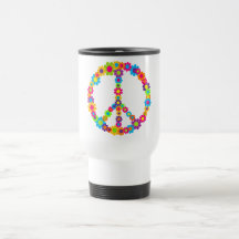 Paix de flower power mug