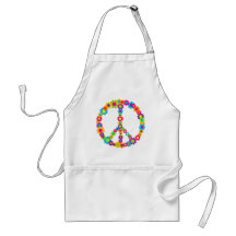 Paix de flower power tabliers