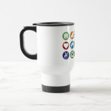 Paix et symboles d'Eco Tasse