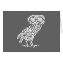 Pallas Athene Athena Eule owl Grußkarte