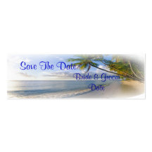 Palm- Beachhochzeits-Thema-Save the Date Karten Visitenkarte