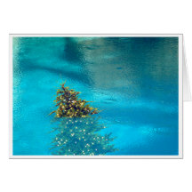 Palm Springs-Weihnachtsbaum in der Pool-Karte