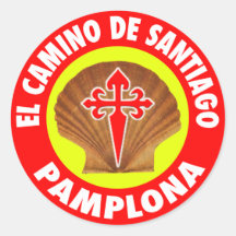 Pamplona Runder Aufkleber