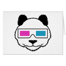 panda 3D Carte De Vœux
