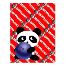 Panda de bowling cartes postales