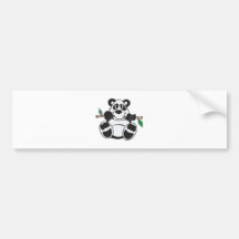 panda mignon pendant de la branche autocollants pour voiture