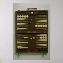 Panneau de jeu de backgammon poster