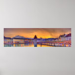 Panoramische Fotografie der Luzerne-Schweiz HDR Plakate