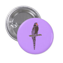 Papagei plappert Vogel-Vogel-schwarzes Cartoon-Kun Anstecknadelbuttons