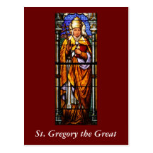 Pape Saint Gregory le grand - verre souillé Carte Postale