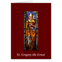 Pape Saint Gregory le grand - verre souillé Cartes