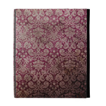 Papier peint grunge rose foncé de damassé coque folio iPad