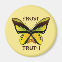 PAPILLON - CONFIANCE - VÉRITÉ MAGNETS POUR RÉFRIGÉRATEUR