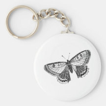 Papillon vintage porte-clés
