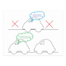 Paralleles Parkdiagramm Postkarte